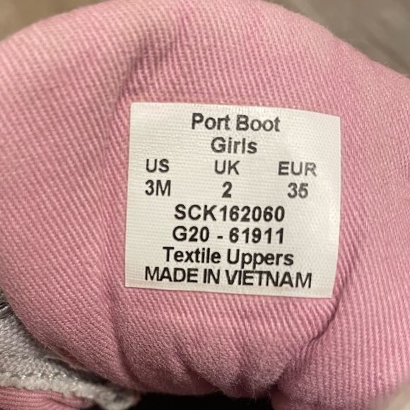 SPERRY Girl’s Port Duck Boots Link & Grey size 3M - Picture 3 of 9